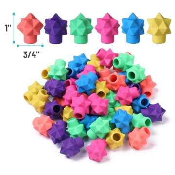 Mr. Pen- Pencil Erasers Toppers, 48 Pack, Vibrant Colors, Erasers for Pencil, Pencil Top Erasers, Easter Egg Fillers