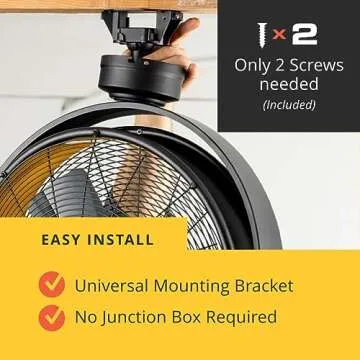 MULE Garage Fan with Remote, 3000 CFM and Adjustable Height