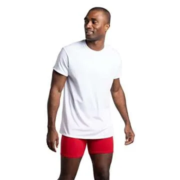 Fruit of the Loom Men's Undershirts - 8 Pack Active Cotton Blend Crew T-Shirts