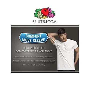 Fruit of the Loom Men's Moisture Wicking Crew T-Shirts - 8 Pack