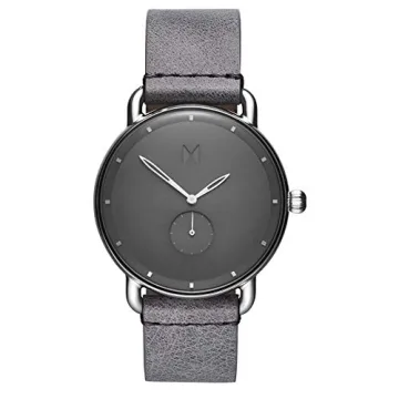 MVMT Revolver Men's Watch - Stylish Grey Analog Timepiece with Leather Band