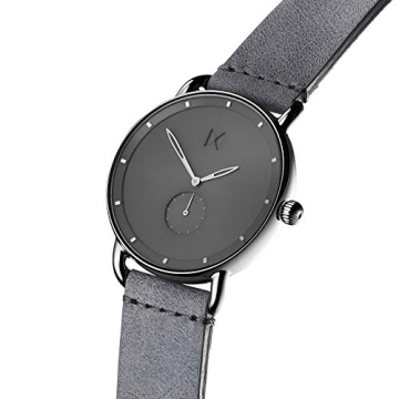 Stylish MVMT Revolver Men's Watch with Leather Band 41MM