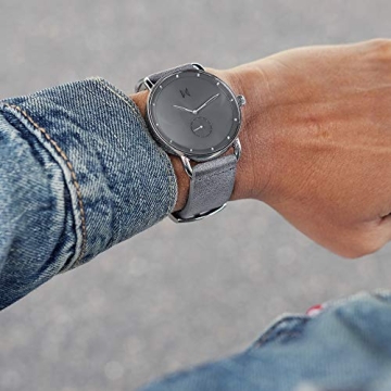 Stylish MVMT Revolver Men's Watch with Leather Band 41MM