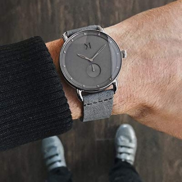Stylish MVMT Revolver Men's Watch with Leather Band 41MM