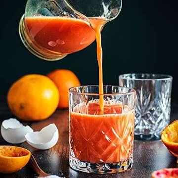 Elegant Crystal Whiskey Glass Set, Double Old Fashioned Scotch Glasses Perfect for Serving Whiskey B...