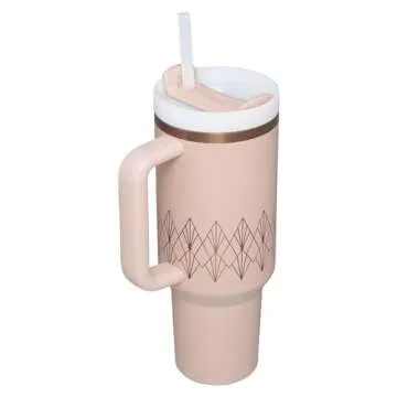 Stanley Quencher H2.0 Tumbler with Handle & Straw 40 oz Deco Collection | Stylish & Functional Insul...