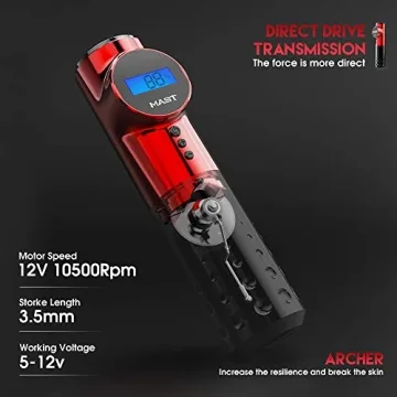 MAST Archer Tattoo Machine Wireless with LCD Screen and Battery