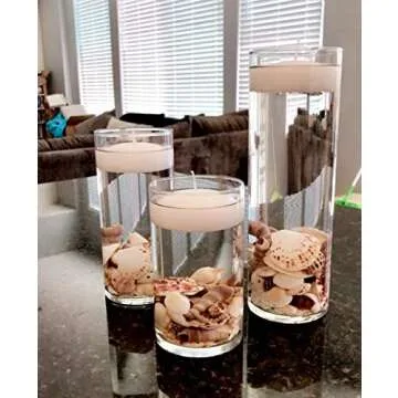 Elegant 10.5 inch Glass Cylinder Vase with Flower Guide Booklet