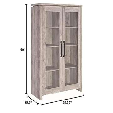 Coaster Home Furnishings Alejo 2-Door Tall Cabinet Grey Driftwood