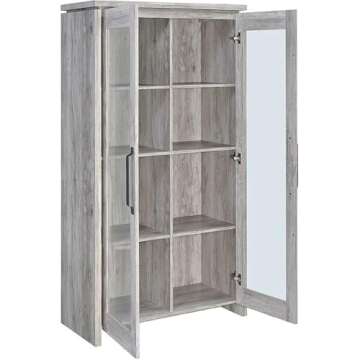 Coaster Home Furnishings Alejo 2-Door Tall Cabinet Grey Driftwood