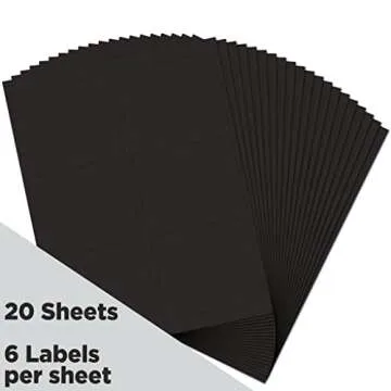JAM PAPER Shipping Address Labels - Large - 3 1/3 x 4 - Black - 120/Pack