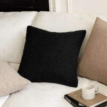Foindtower Boucle Throw Pillow Covers - Cozy Accent Cases