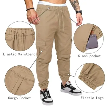 OUTSON Men's Casual Joggers - Stylish & Comfortable Sports Pants