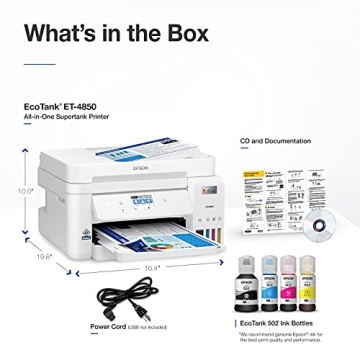 Epson EcoTank ET-4850 Wireless All-in-One Printer
