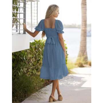 Boho Midi Dress for Summer Weddings and Casual Wear