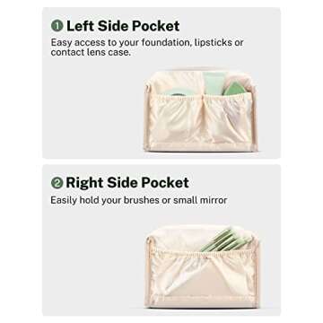 Gonex Small Makeup Bag - Portable & Stylish Cosmetic Pouch