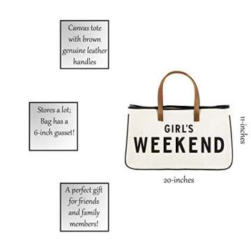 Chic Santa Barbara Tote Bag for Women - Large Cotton Shoulder Bag