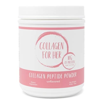Collagen For Her: Unflavored Collagen Peptides Powder - Hydrolyzed Collagen Protein Supplement for W...