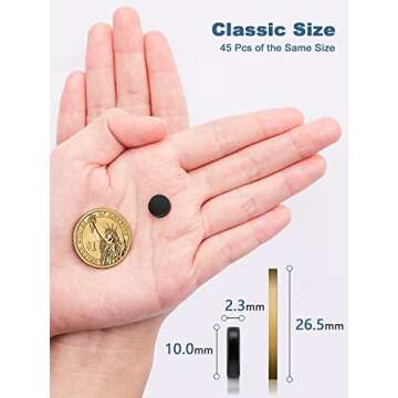 SMARTAKE 45 Pcs Refrigerator Magnets, Small Round Fridge Magnets, Multi-Use Premium Neodymium Office...