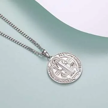 Stylish WIOY Saint Benedict Medal Necklace for All