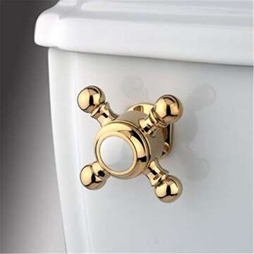 Kingston Brass KTBX2 Buckingham Toilet Tank Lever, 2-7/8-Inch Handle Length, Polished Brass