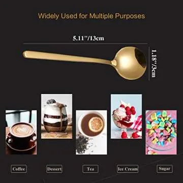 Demitasse Espresso Spoons Set of 8 for Coffee and Desserts