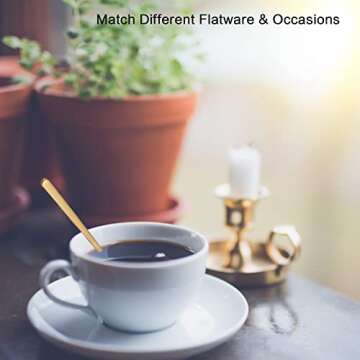 Demitasse Espresso Spoons Set of 8 for Coffee and Desserts