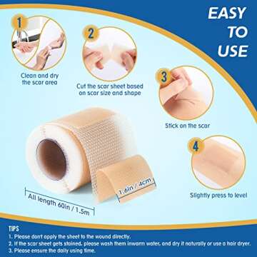 LONNIELONLI Silicone Scar Sheets for Effective Scar Healing