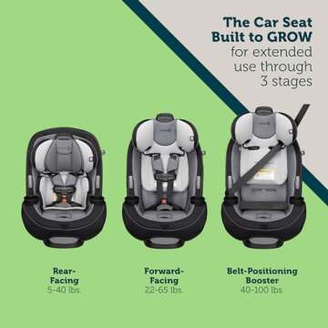 Safety 1st Grow and Go All-in-One Convertible Car Seat, Rear Facing Car Seat 5-40 lbs, Forward Facin...