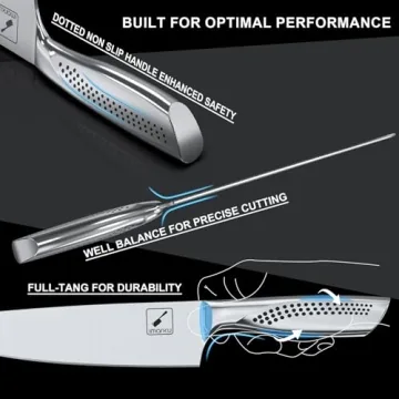 imarku 16PCS Kitchen Knife Set with Block