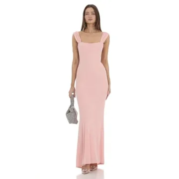 Open Back Pink Maxi Dress for Every Event XL Fit