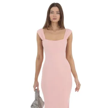 Open Back Pink Maxi Dress for Every Event XL Fit