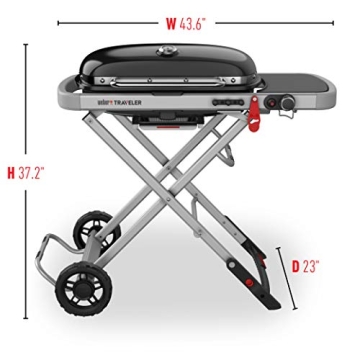 Weber Traveler Portable Gas Grill Black Outdoor Cooking