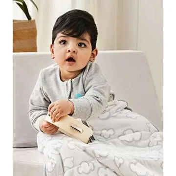 Love to Dream Sleep Bag, Super Soft Temp Regulating Sleeping Sack, 2.5TOG, a Warm Wearable Blanket eliminating The Need for Loose Blankets (Gray Daydream, 6-18 Months)