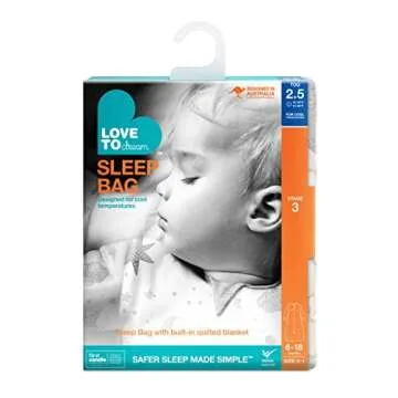 Love to Dream Sleep Bag, Super Soft Temp Regulating Sleeping Sack, 2.5TOG, a Warm Wearable Blanket eliminating The Need for Loose Blankets (Gray Daydream, 6-18 Months)