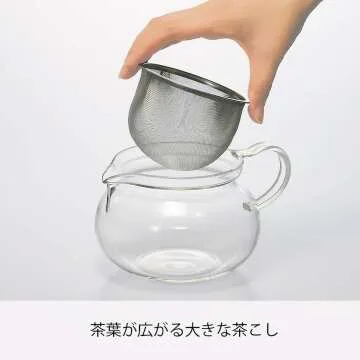 Hario ChaCha Kyusu Maru Teapot 700 mL Heatproof Glass