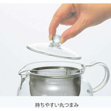 Hario ChaCha Kyusu Maru Teapot 700 mL Heatproof Glass