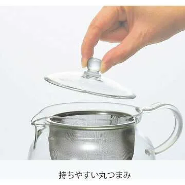 Hario ChaCha Kyusu Maru Teapot 700 mL Heatproof Glass