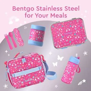 Bentgo Kids Stainless Steel Insulated Water Bottle - Leak-Proof, Cool for 12 Hours