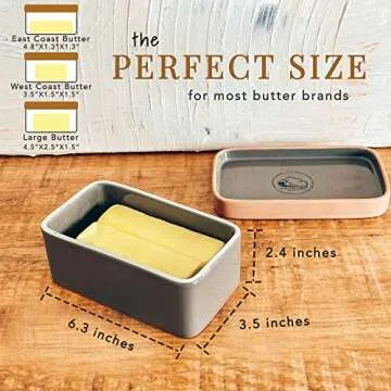 Mora Ceramic Two-in-One Butter Dish - Functional & Stylish