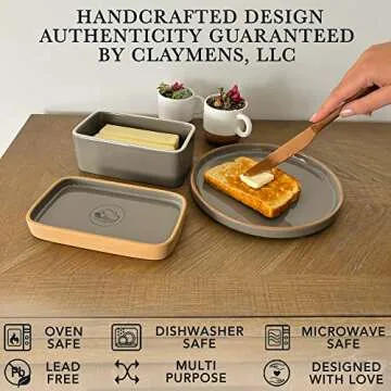 Mora Ceramic Two-in-One Butter Dish - Functional & Stylish