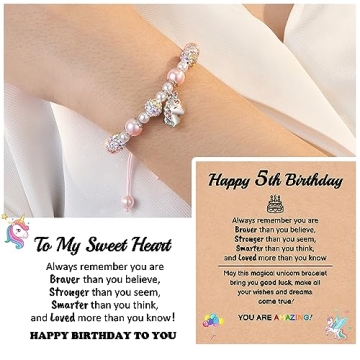 Unicorn Birthday Gifts for 5 Year Old Girls Jewelry