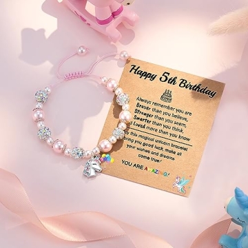 Unicorn Birthday Gifts for 5 Year Old Girls Jewelry