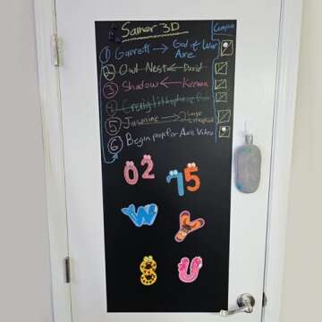 Magnetic Chalkboard Contact Paper for Wall 40" x 18" Self Adhesive Blackboard Wallpaper Peel and Sti...