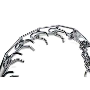 Herm Sprenger Prong Dog Training Collar Ultra-Plus Chrome Plated Steel Pet Pinch Anti Pull Collar for Dogs Made in Germany 22in x 3.0mm (Neck Size up to 18in) Medium