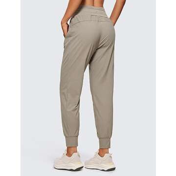 CRZ YOGA Athletic High Waisted Joggers for Women 27.5" - Lightweight Workout Travel Casual Outdoor H...