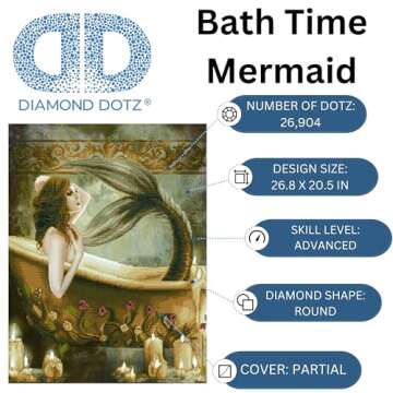 DIAMOND DOTZ Bath time Mermaid Diamond Painting Kits for Adults - Diamond Art Kits a Relaxing Creati...