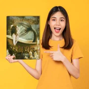 DIAMOND DOTZ Bath time Mermaid Diamond Painting Kits for Adults - Diamond Art Kits a Relaxing Creative Craft Kit with Dotz Gems 26.8x20.5