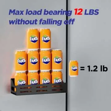 Carwiner 5 Pack Magnetic Spice Rack for Refrigerator with Paper Towel Holder, Magnetic Refrigerator Organizer, Strong Magnetic Fridge Shelf, Rustproof Side Fridge Storage Rack for Kitchen