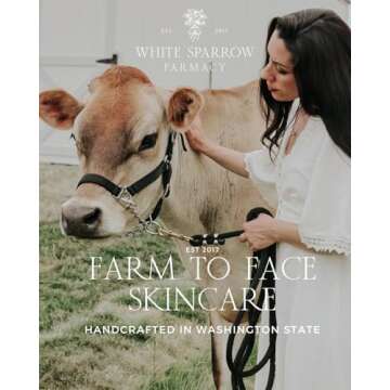 White Sparrow Farmacy Organic Grass Fed Tallow Balm - (Lavender & Honey) Organic Tallow from Grass Fed Cows & All Organic ingredients. For Face and Body. (2.0 oz)…